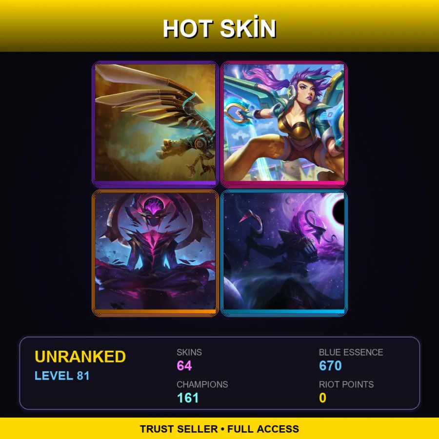 SG | Lv81 | Unranked | 64 Skin | 161 Champ