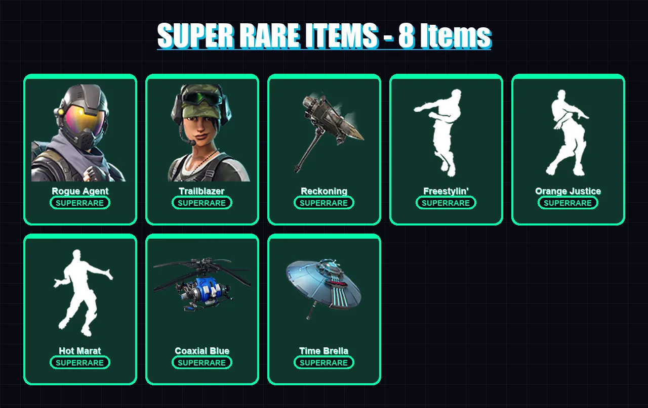 [PC/XBOX/PSN] | Rogue Agent | Trailblazer | Fade | Dire | Calamity | 41 skin | 46 pickaxe | 60 emote | 57 glider | Lv929