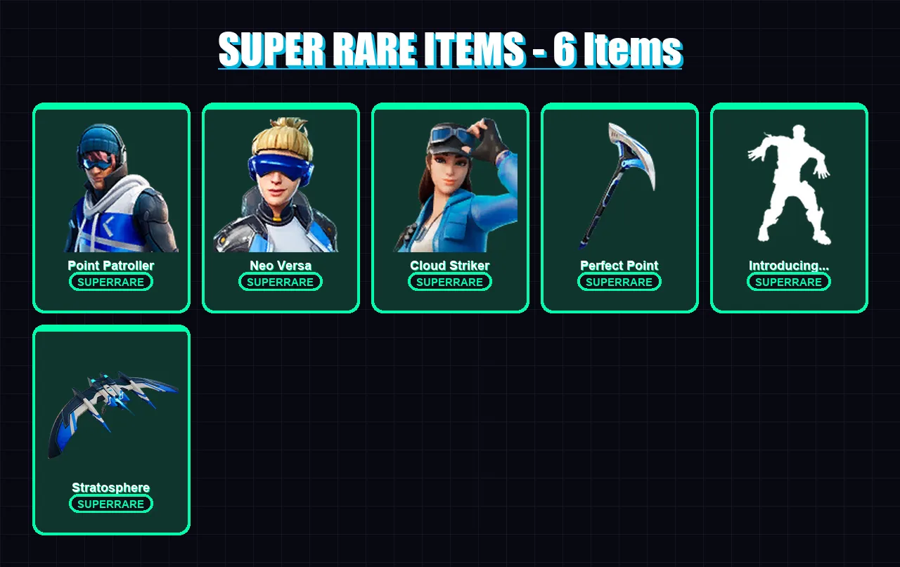 [PC/XBOX] | Point Patroller | Neo Versa | Cloud Striker | Fade | Gear Specialist Maya | 12 skin | 15 pickaxe | 14 emote | 11 glider | Lv134 — Fortnite account