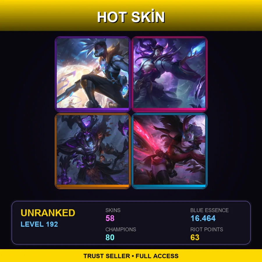 EUNE | Lv192 | Unranked | 58 Skin | 80 Champ — Viridian Kayle