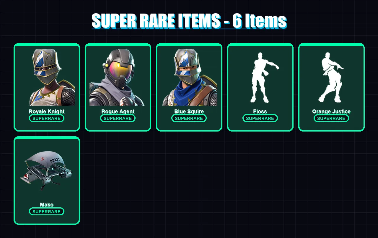 [PC/XBOX/PSN] | Royale Knight | Rogue Agent | Blue Squire | Carbide | Zoey | 7 skin | 6 pickaxe | 13 emote | 11 glider | Lv194