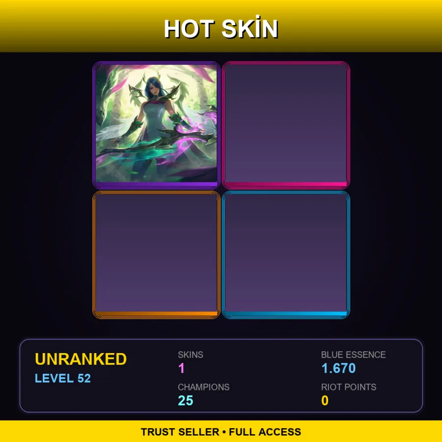EUW | Lv52 | Unranked | 1 Skin | 25 Champ