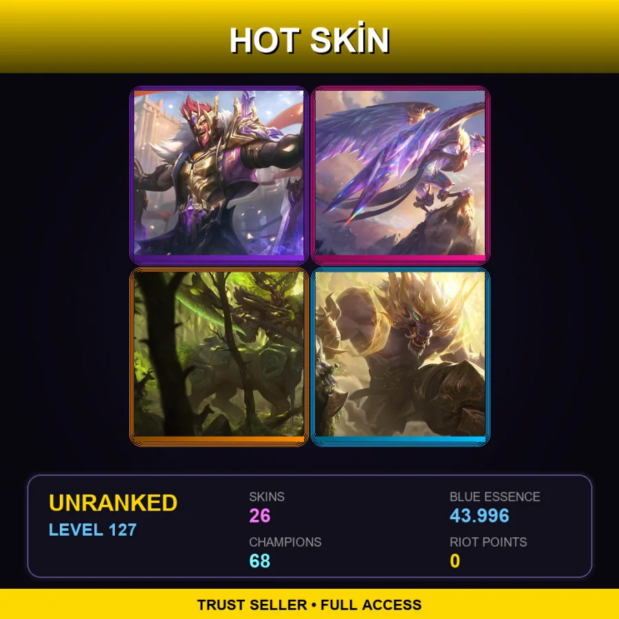 ME | Lv127 | Unranked | 26 Skin | 68 Champ