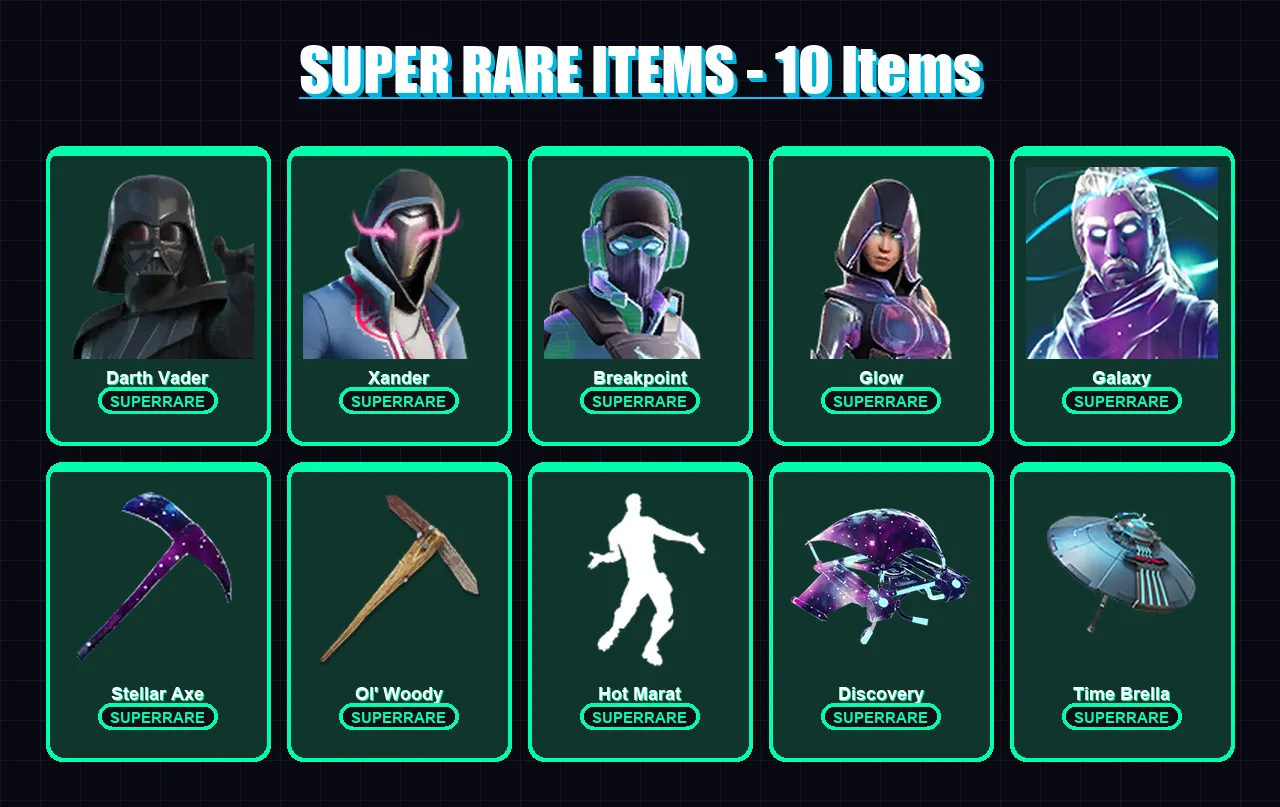 [SWITCH/XBOX/PSN/PC] | Darth Vader | Xander | Breakpoint | Glow | Galaxy | 376 skin | 394 pickaxe | 286 emote | 252 glider | Lv4561