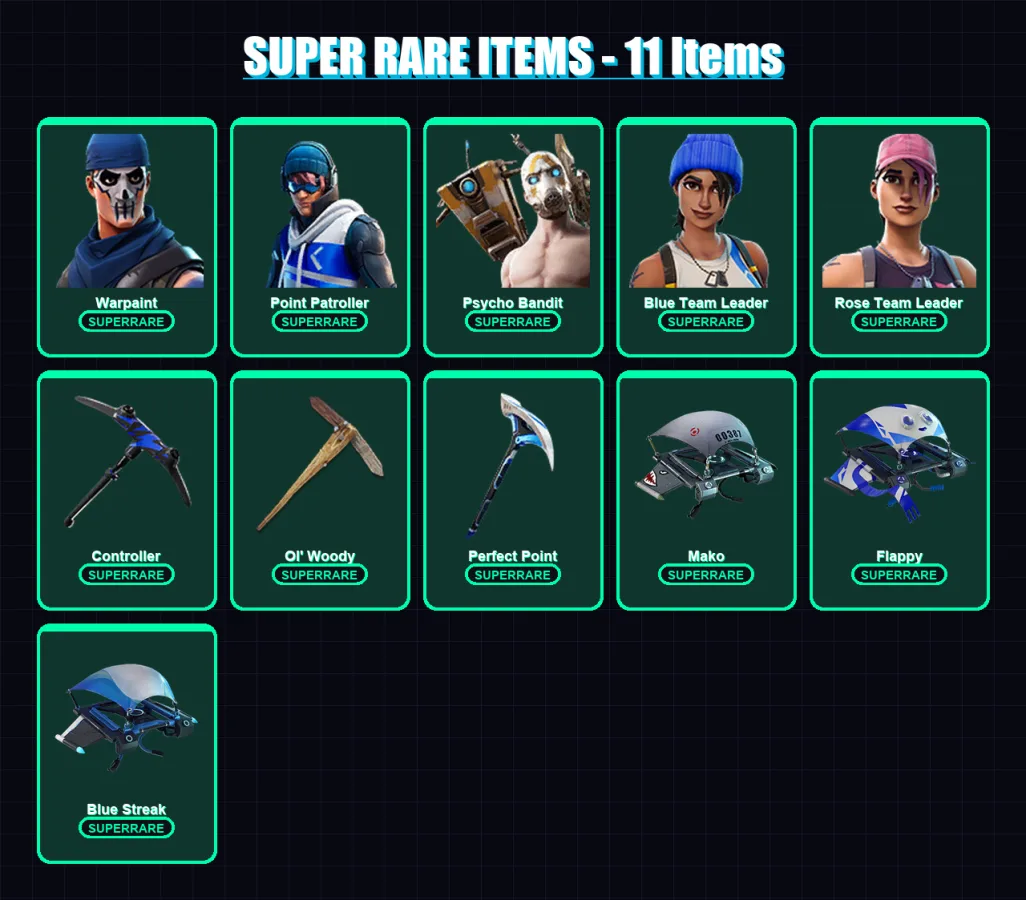 [SWITCH/XBOX/PSN/PC] | Warpaint | Point Patroller | Psycho Bandit | 21 skin | Lv502