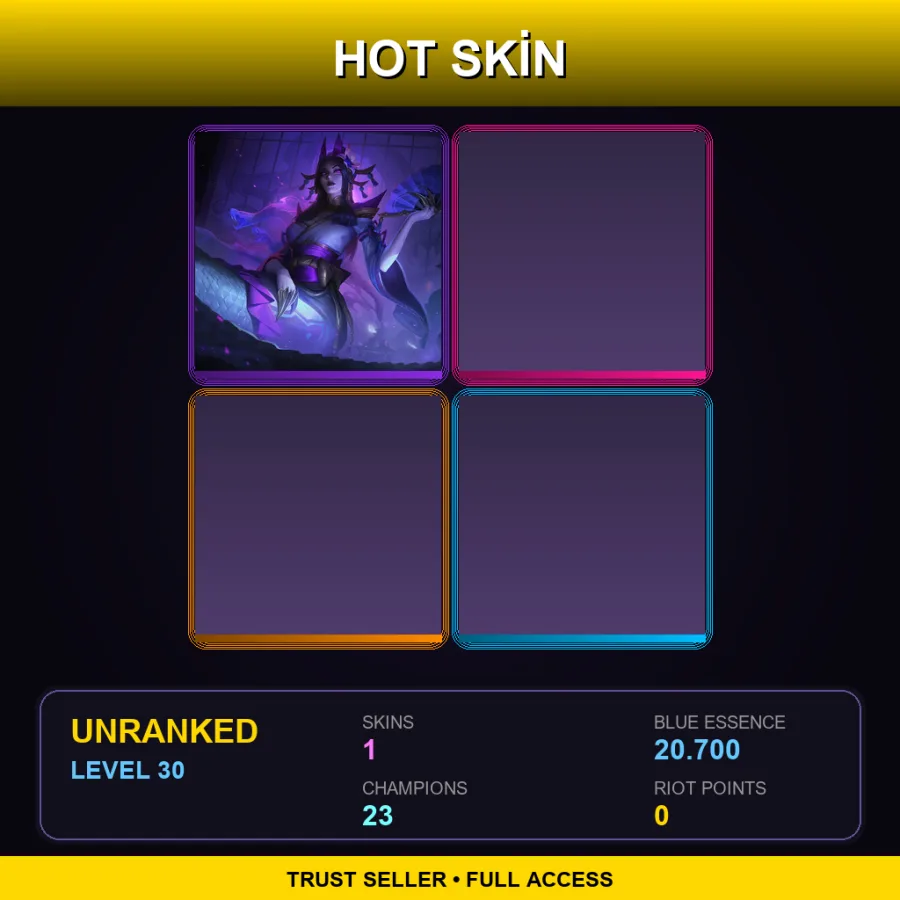 NA | Lv30 | Unranked | 1 Skin | 23 Champ — LoL account