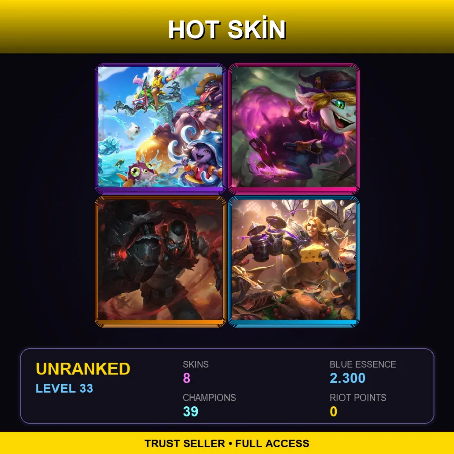 LAS | Lv33 | Unranked | 8 Skin | 39 Champ — Woad Ashe