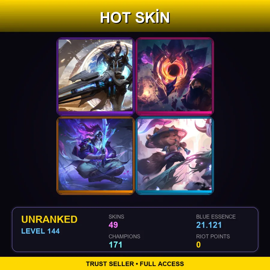 VN | Lv144 | Unranked | 49 Skin | 171 Champ