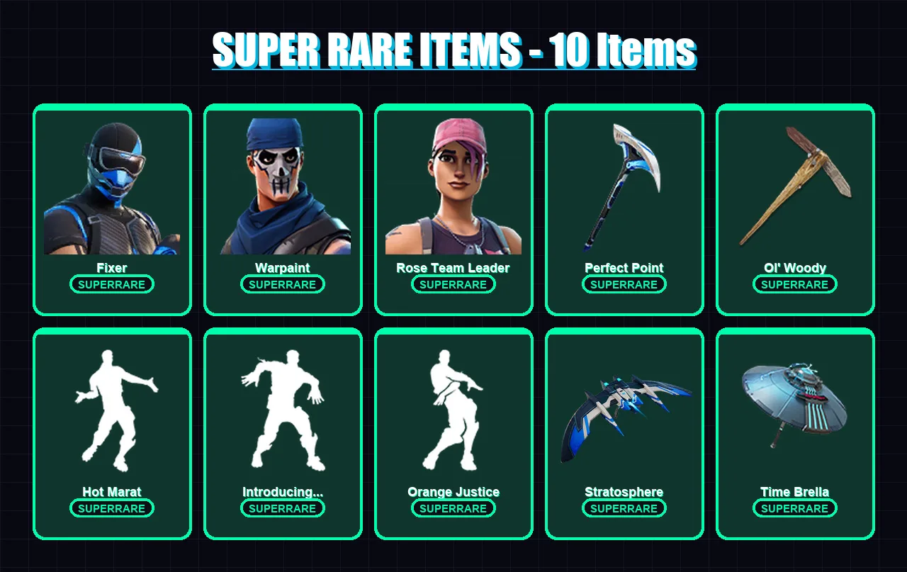 [PS4/PS5/XBOX/PC] | Fixer | Warpaint | Rose Team Leader | Luxe | Mandalorian | 130 skin | 148 pickaxe | 124 emote | 139 glider | Lv2038