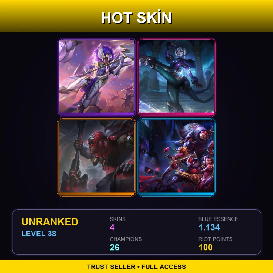 TR | Lv38 | Unranked | 4 Skin | 26 Champ