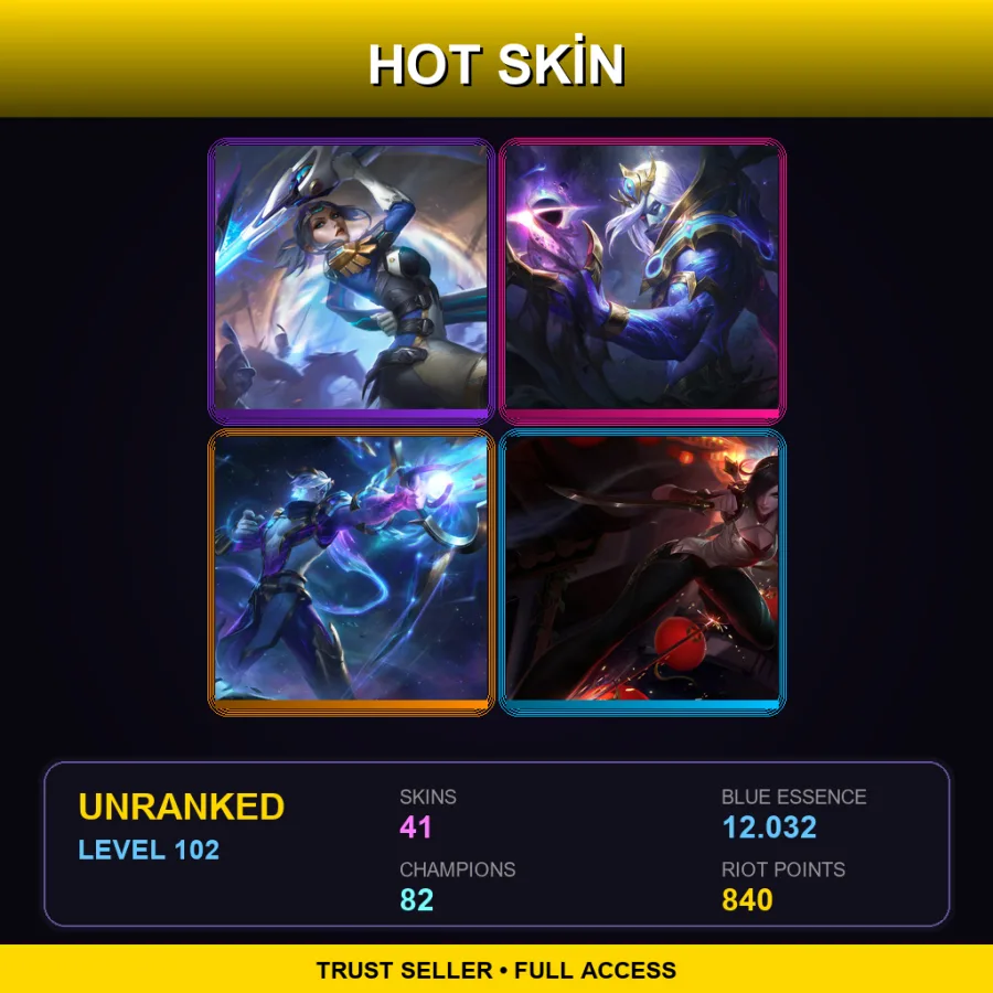 EUNE | Lv102 | Unranked | 41 Skin | 82 Champ — Pulsefire Fiora