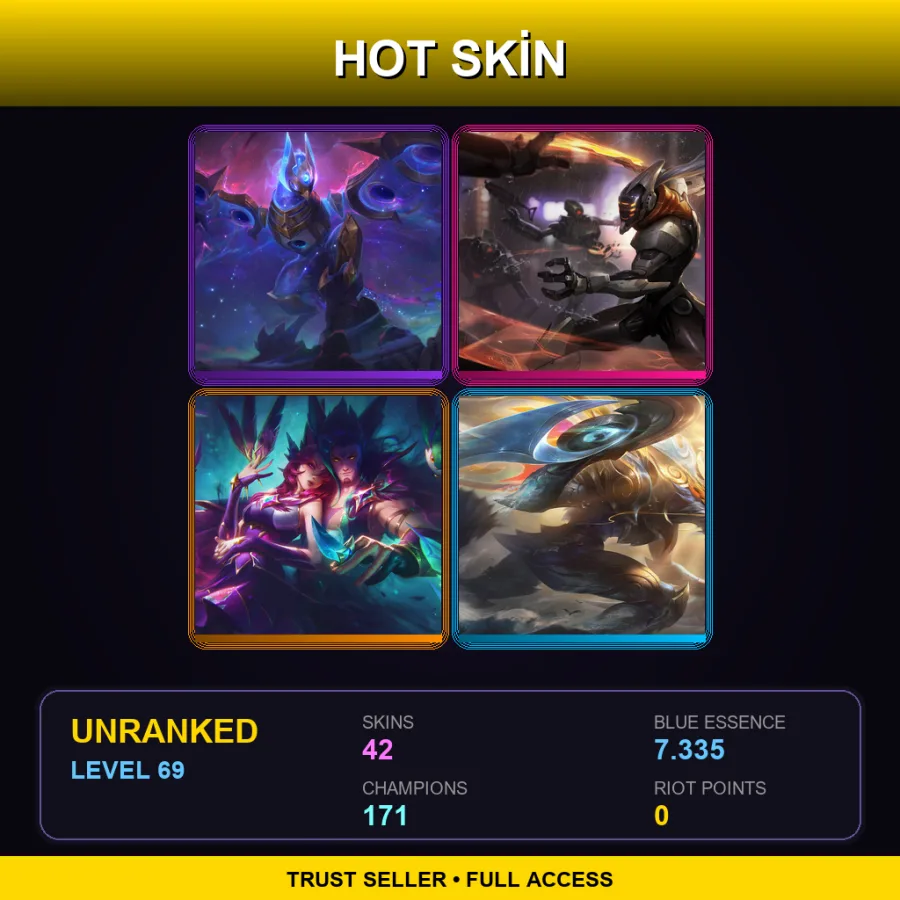 SG | Lv69 | Unranked | 42 Skin | 171 Champ