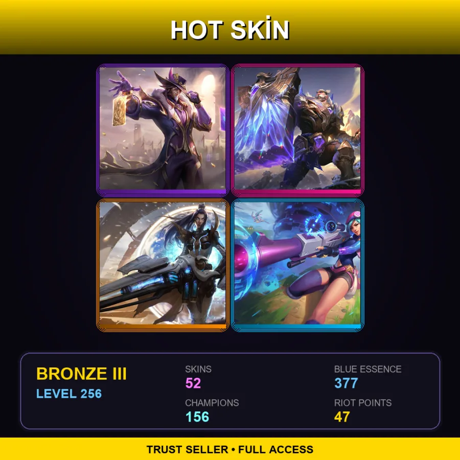 BR | Lv256 | Bronze III | 52 Skin | 156 Champ