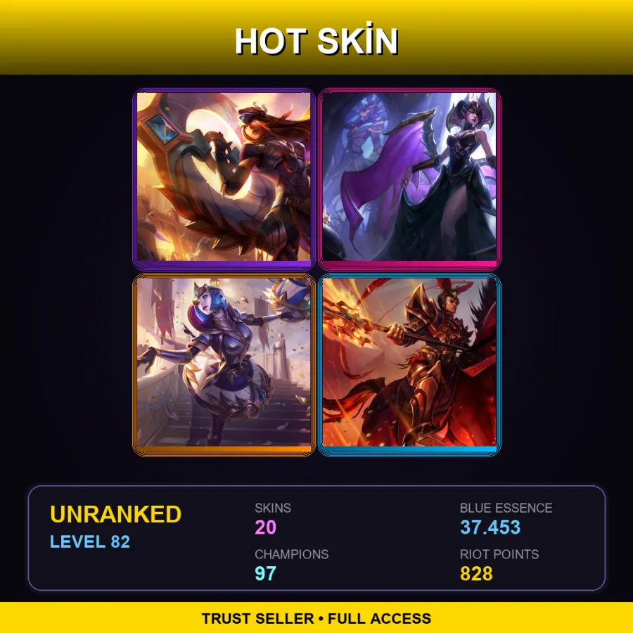 EUNE | Lv82 | Unranked | 20 Skin | 97 Champ