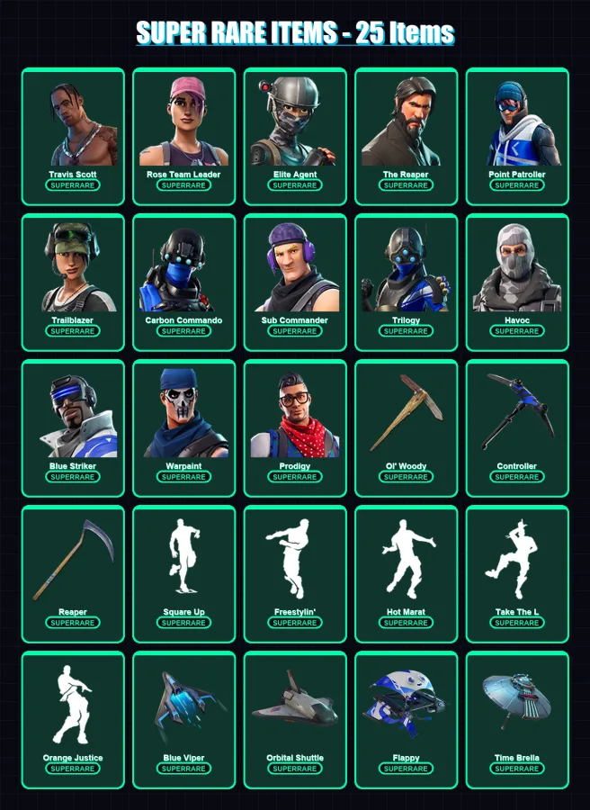 [PS4/PS5/XBOX/PC] | Travis Scott | Rose Team Leader | Elite Agent | 95 skin | Lv2088