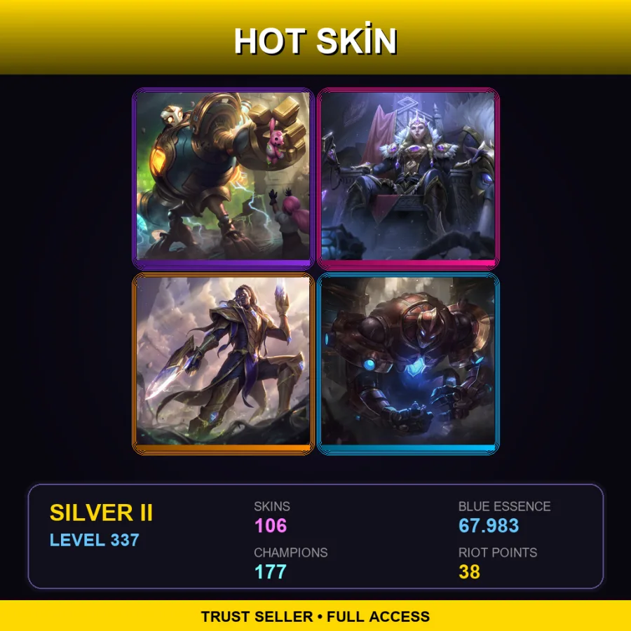 TR | Lv337 | Silver II | 106 Skin | 177 Champ