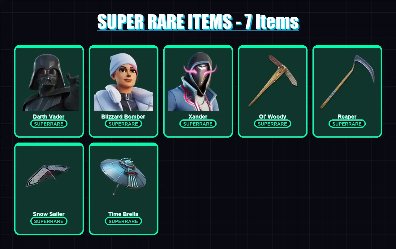 [PS4/PS5/PC] | Darth Vader | Blizzard Bomber | Xander | Kymera | Torin | 270 skin | 307 pickaxe | 229 emote | 209 glider | Lv3052