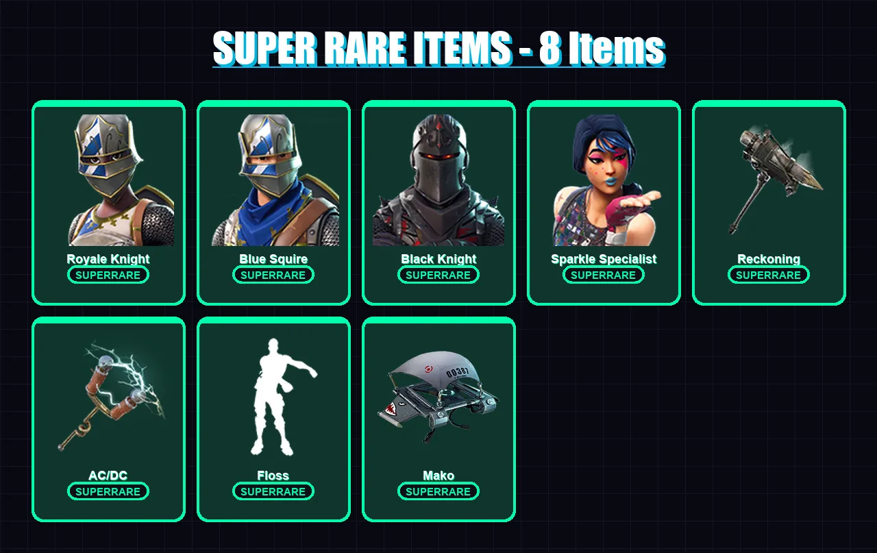 [PS4/PS5/XBOX/PC] | Royale Knight | Blue Squire | Black Knight | Sparkle Specialist | Calamity | 10 skin | 16 pickaxe | 16 emote | 22 glider | Lv341