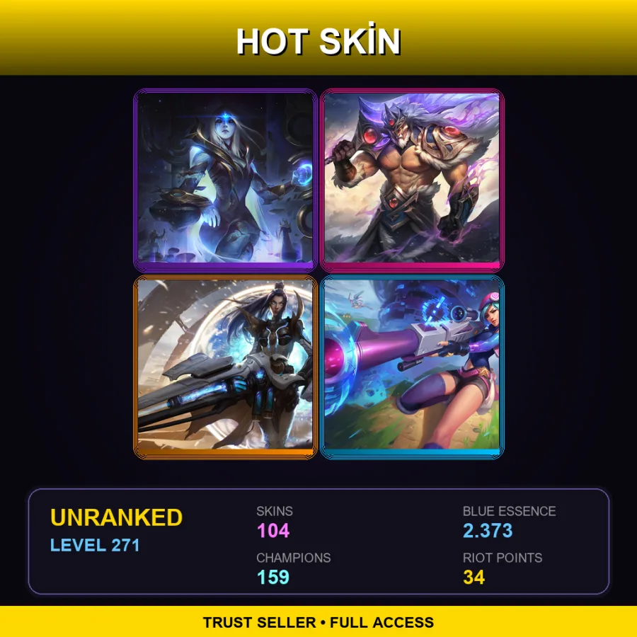 LAS | Lv271 | Unranked | 104 Skin | 159 Champ — Cosmic Charger Hecarim
