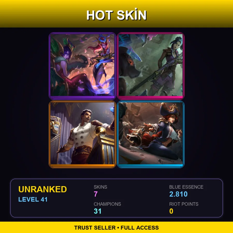 LAS | Lv41 | Unranked | 7 Skin | 31 Champ — Neon Strike Vi