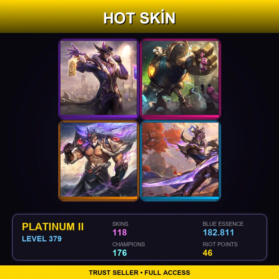 SG | Lv379 | Platinum II | 118 Skin | 176 Champ
