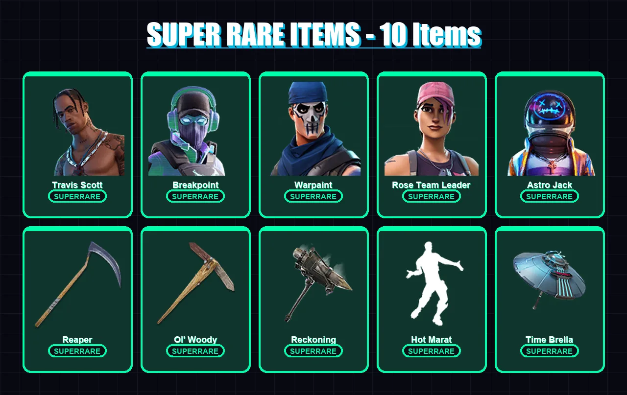 [PS4/PS5/XBOX/PC] | Travis Scott | Breakpoint | Warpaint | Rose Team Leader | Astro Jack | 90 skin | 83 pickaxe | 90 emote | 85 glider | Lv1465