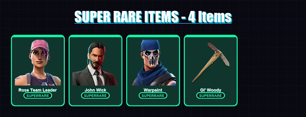 [PC/XBOX/PSN] | Rose Team Leader | John Wick | Warpaint | Deadeye | Sorana | 74 skin | 51 pickaxe | 52 emote | 54 glider | Lv529
