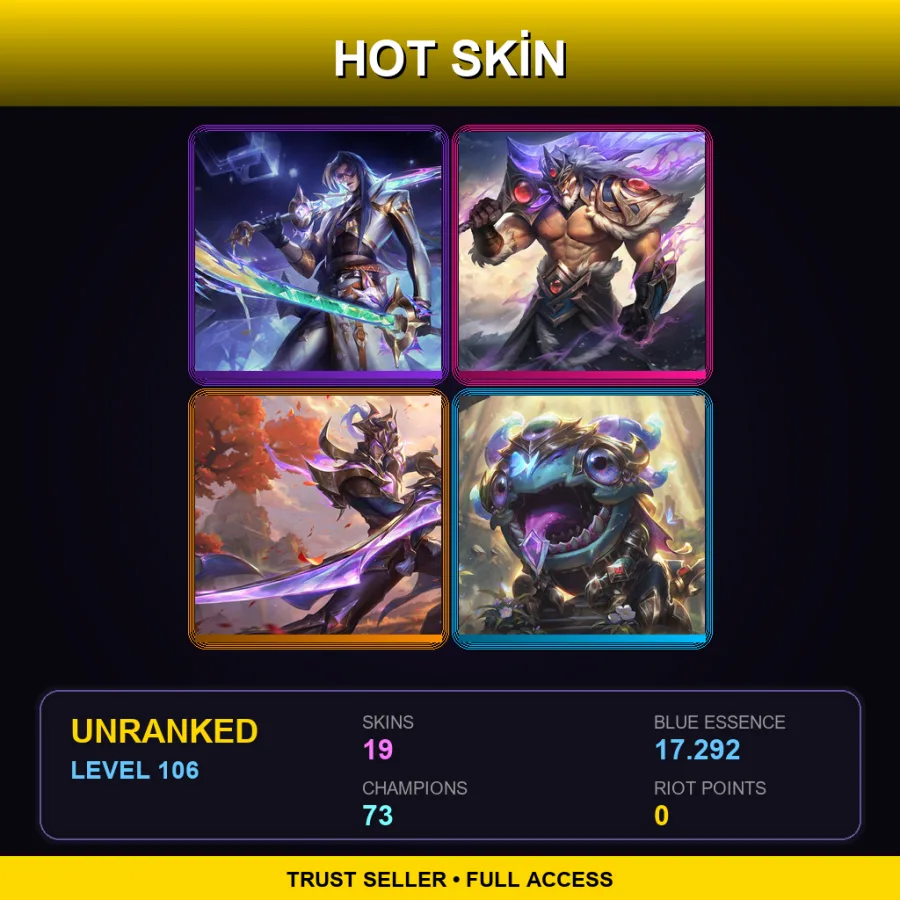 LAN | Lv106 | Unranked | 19 Skin | 73 Champ