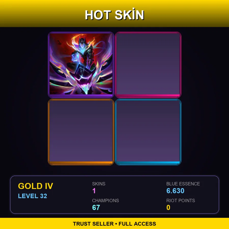 JP | Lv32 | Gold IV | 1 Skin | 67 Champ — LoL account