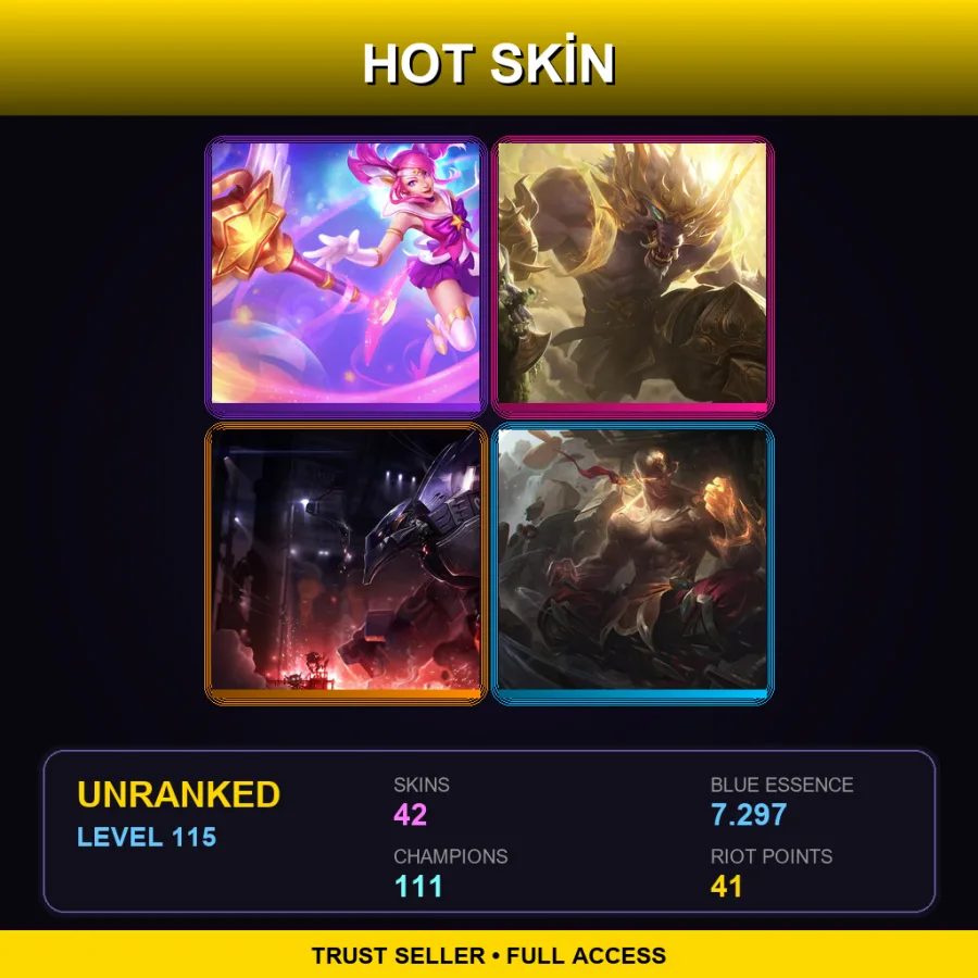 EUW | Lv115 | Unranked | 42 Skin | 111 Champ