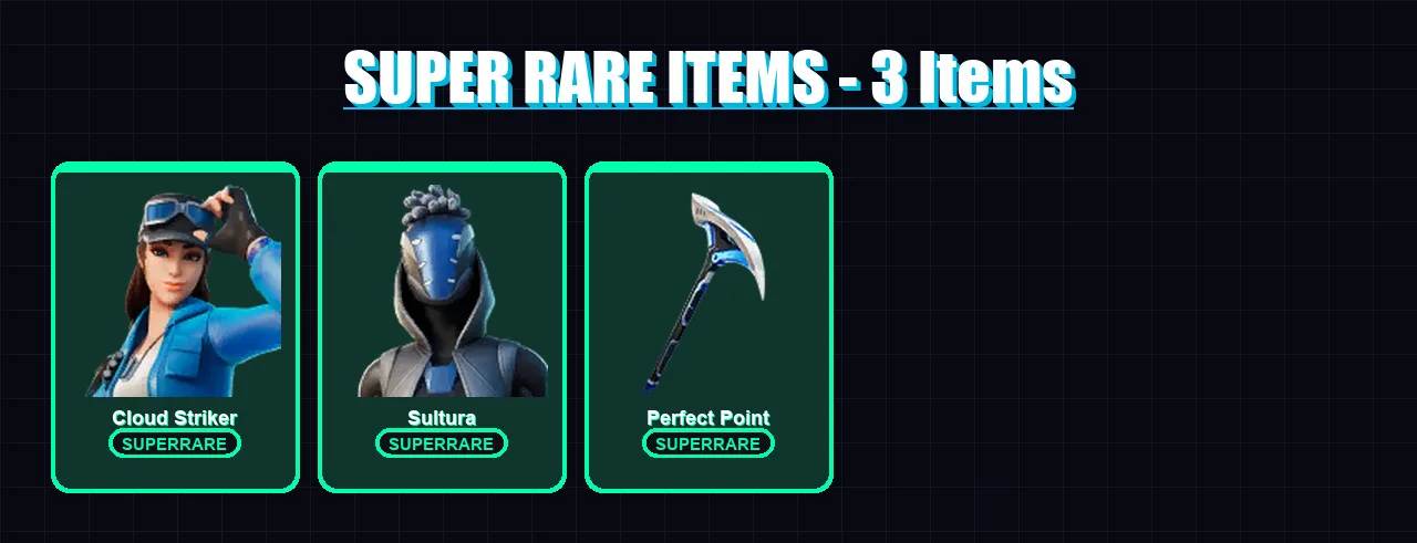 [SWITCH/XBOX/PC] | Cloud Striker | Sultura | Predator | Mandalorian | Nezumi | 71 skin | 113 pickaxe | 74 emote | 96 glider | Lv1390
