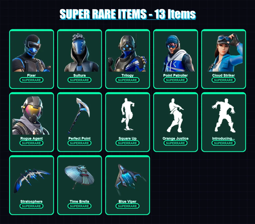 [PS4/PS5/XBOX/PC] | Fixer | Sultura | Trilogy | Point Patroller | Cloud Striker | 78 skin | 80 pickaxe | 71 emote | 72 glider | Lv985