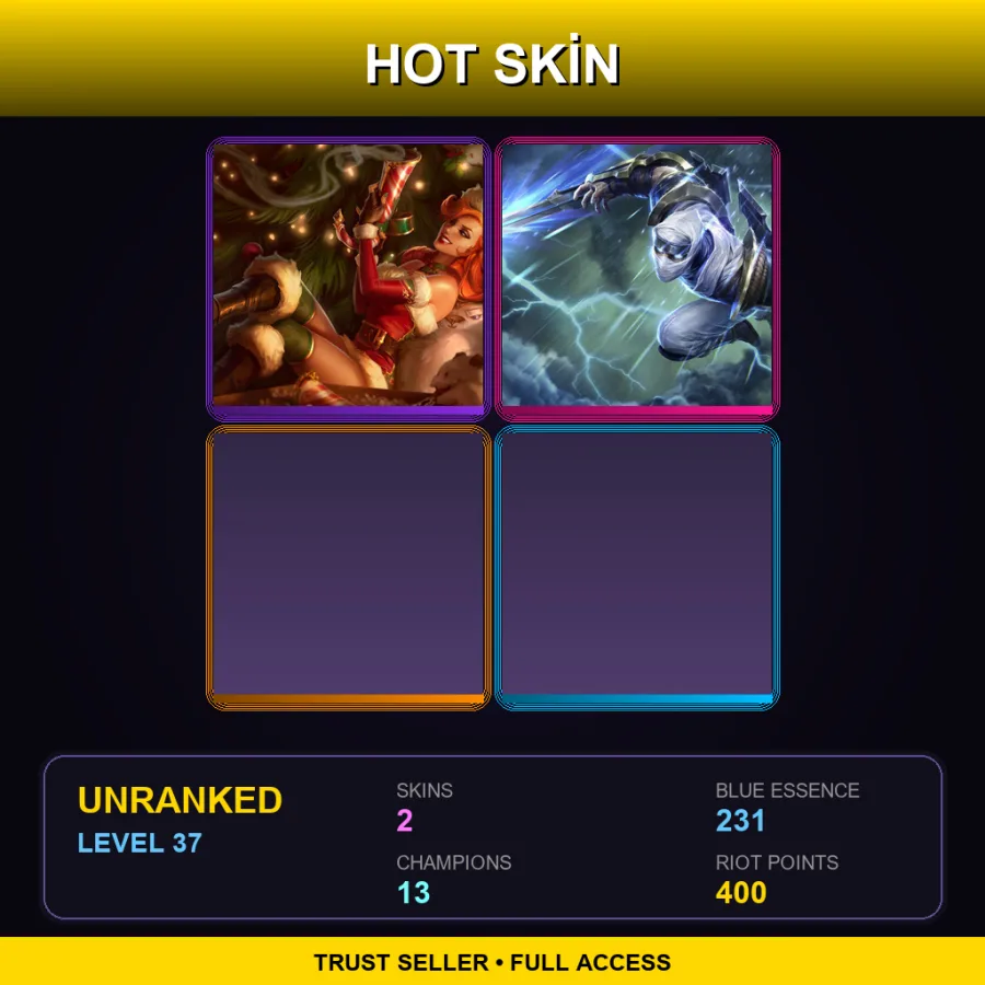 LAS | Lv37 | Unranked | 2 Skin | 13 Champ