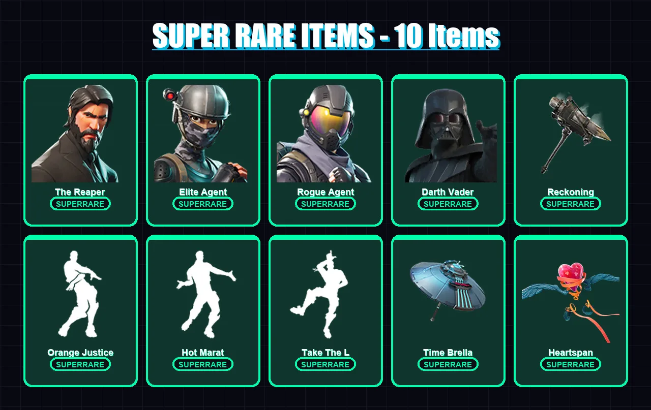 [PC/XBOX] | The Reaper | Elite Agent | Rogue Agent | Darth Vader | Lynx | 79 skin | 57 pickaxe | 73 emote | 65 glider | Lv1050 — Fortnite account