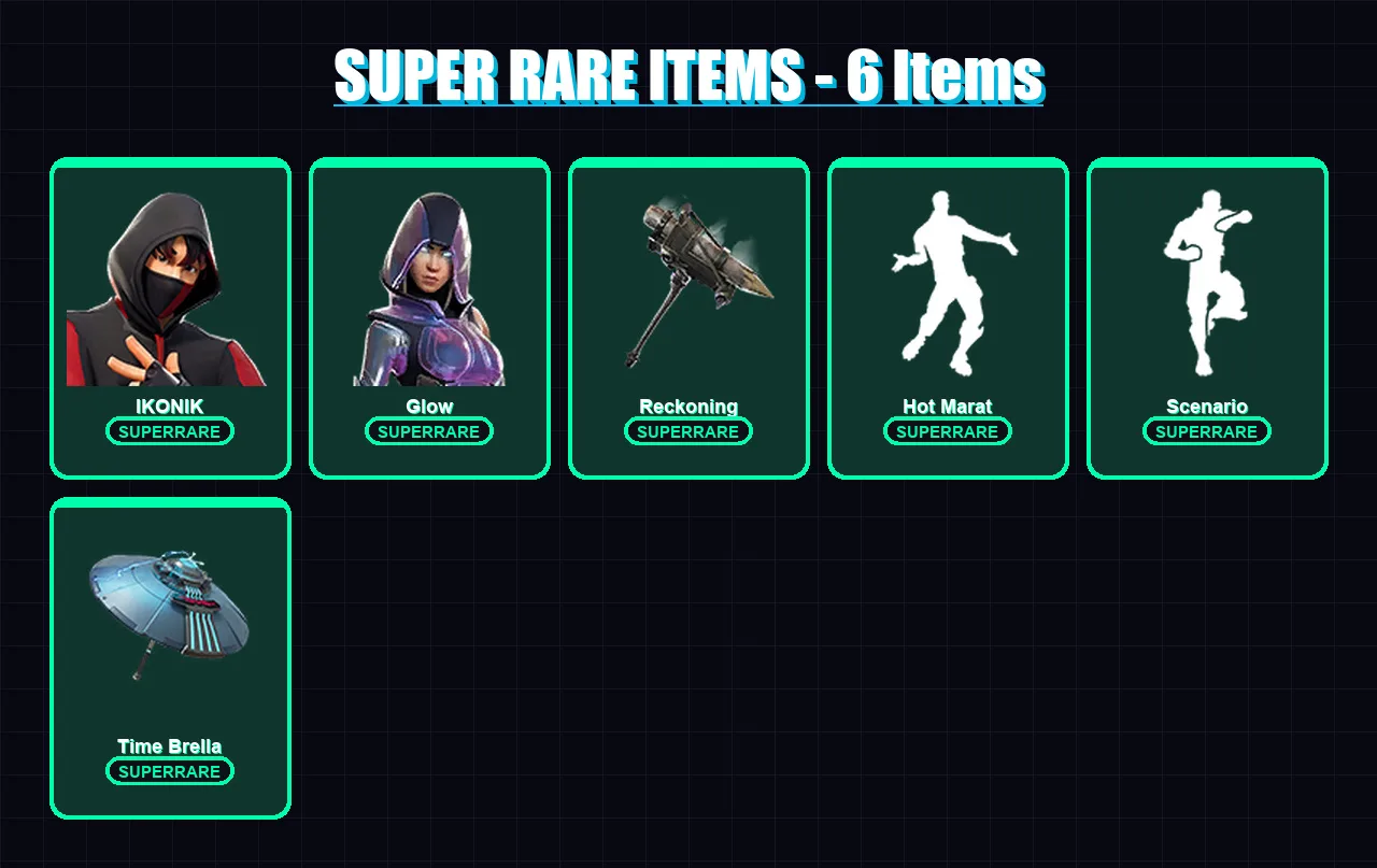 [PC/XBOX/PSN] | IKONIK | Glow | Zenith | The Prisoner | Lynx | 121 skin | 118 pickaxe | 126 emote | 109 glider | Lv1672