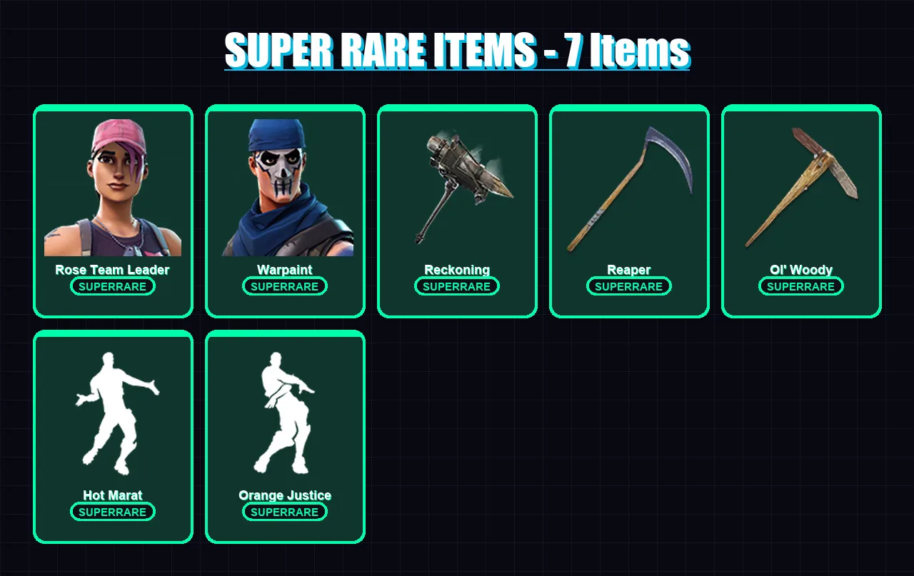 [PC/XBOX/PSN] | Rose Team Leader | Warpaint | Gear Specialist Maya | Luxe | Ruin | 61 skin | 56 pickaxe | 76 emote | 59 glider | Lv630