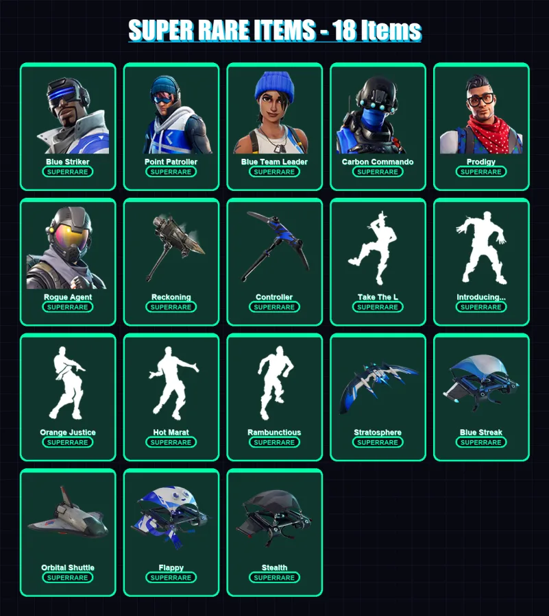 [PS4/PS5/XBOX/PC] | Blue Striker | Point Patroller | Blue Team Leader | 47 skin | Lv661