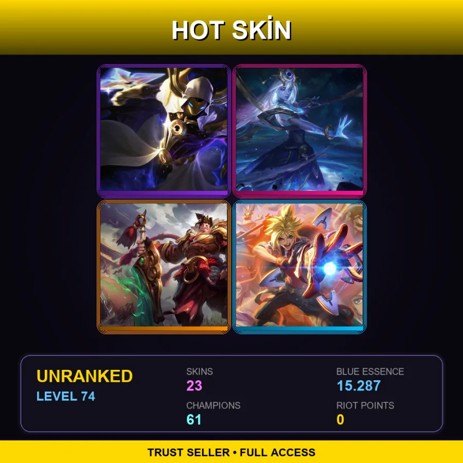 LAN | Lv74 | Unranked | 23 Skin | 61 Champ
