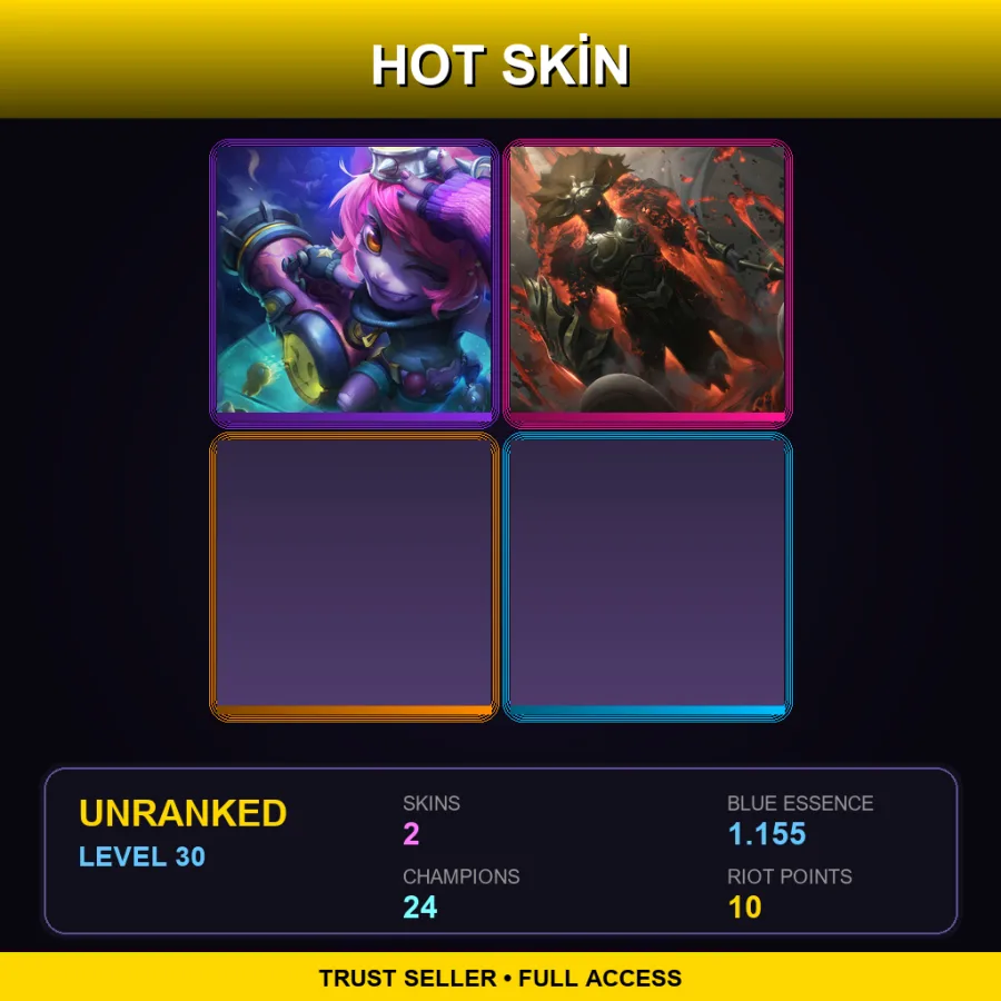 EUNE | Lv30 | Unranked | 2 Skin | 24 Champ