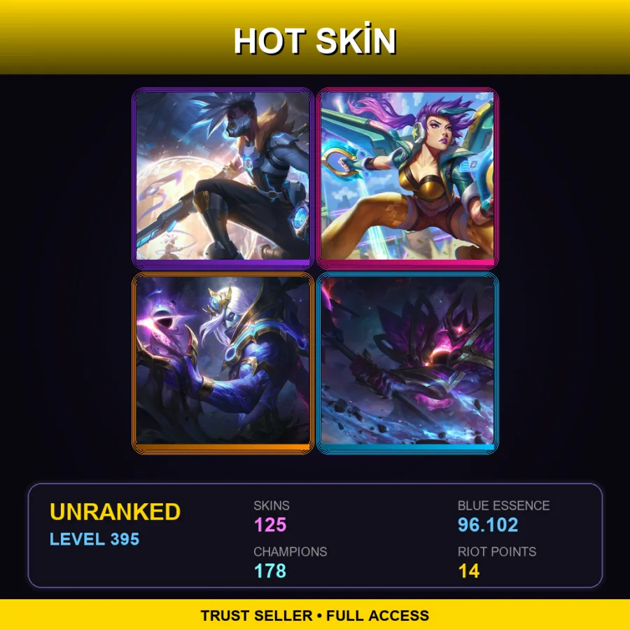 TR | Lv395 | Unranked | 125 Skin | 178 Champ — Battle Academia Garen