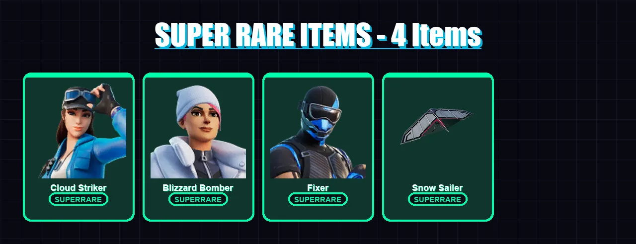 [PC/XBOX] | Cloud Striker | Blizzard Bomber | Fixer | Shinji | Polar Peely | 12 skin | 48 pickaxe | 48 emote | 39 glider | Lv789