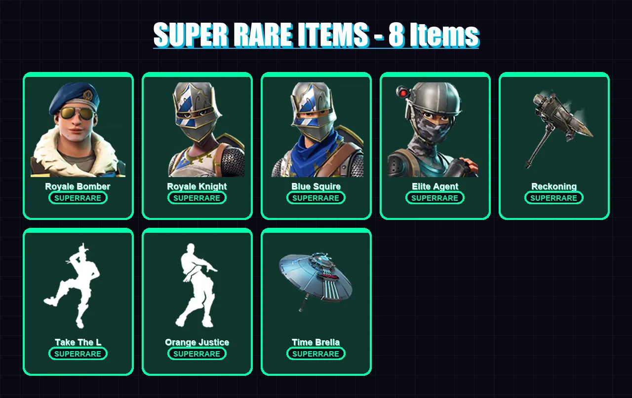 [PC] | Royale Bomber | Royale Knight | Blue Squire | Elite Agent | Valor | 75 skin | 84 pickaxe | 84 emote | 81 glider | Lv1376