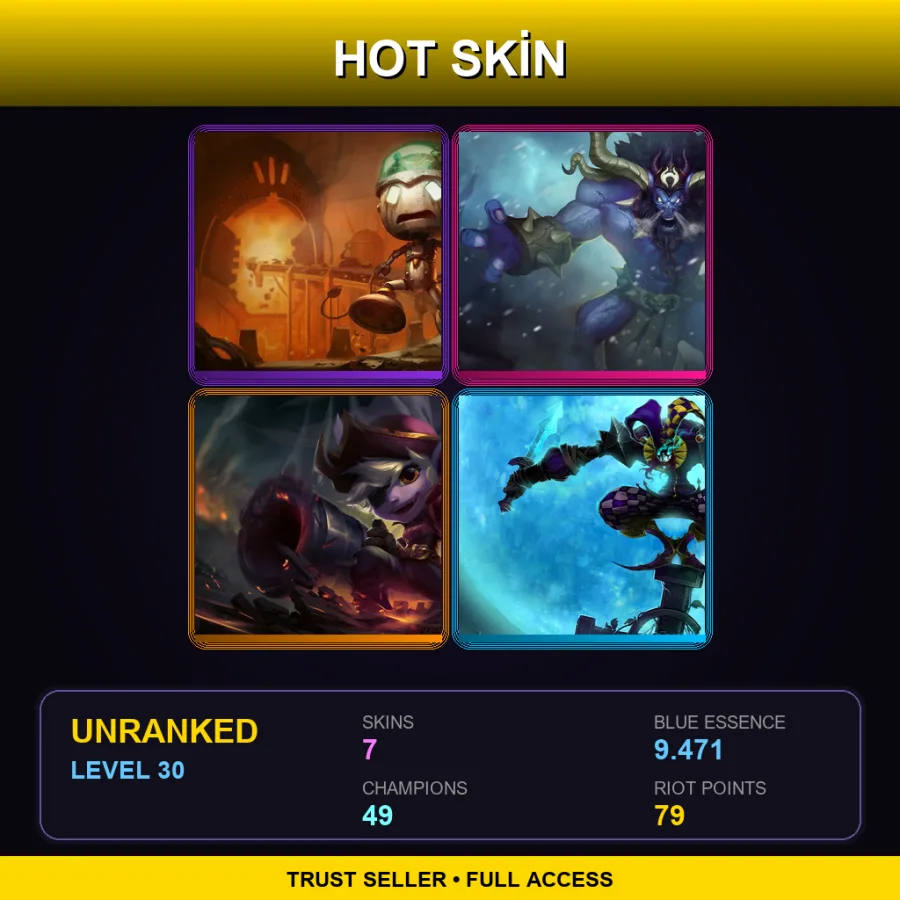 EUNE | Lv30 | Unranked | 7 Skin | 49 Champ