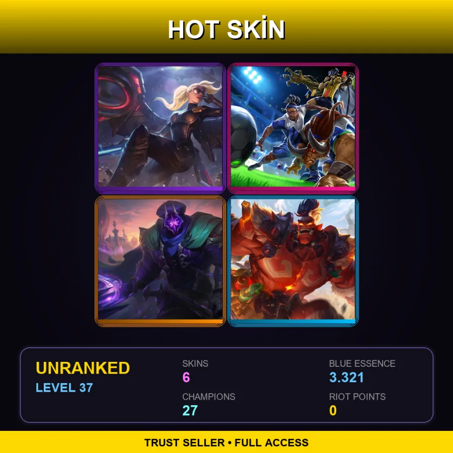 VN | Lv37 | Unranked | 6 Skin | 27 Champ