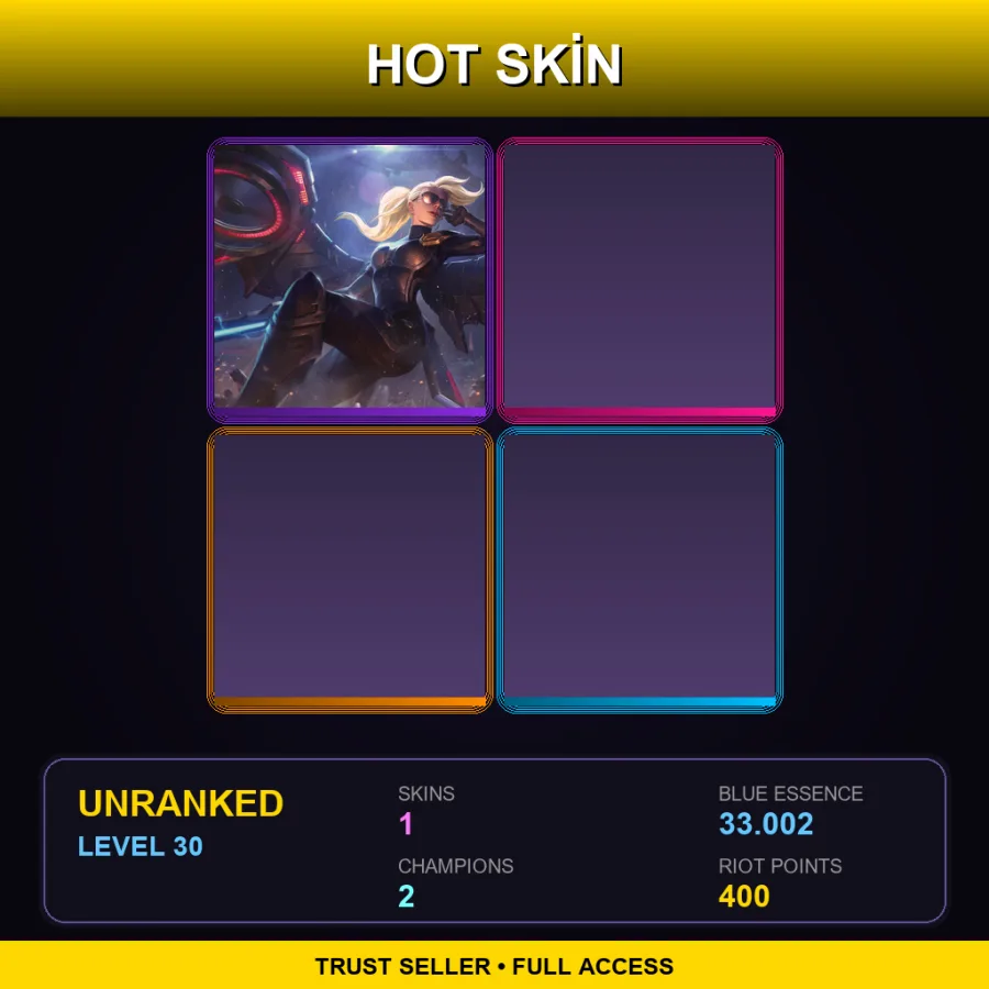 LAN | Riot Kayle | 1 Skin | 2 Champ | Lv30