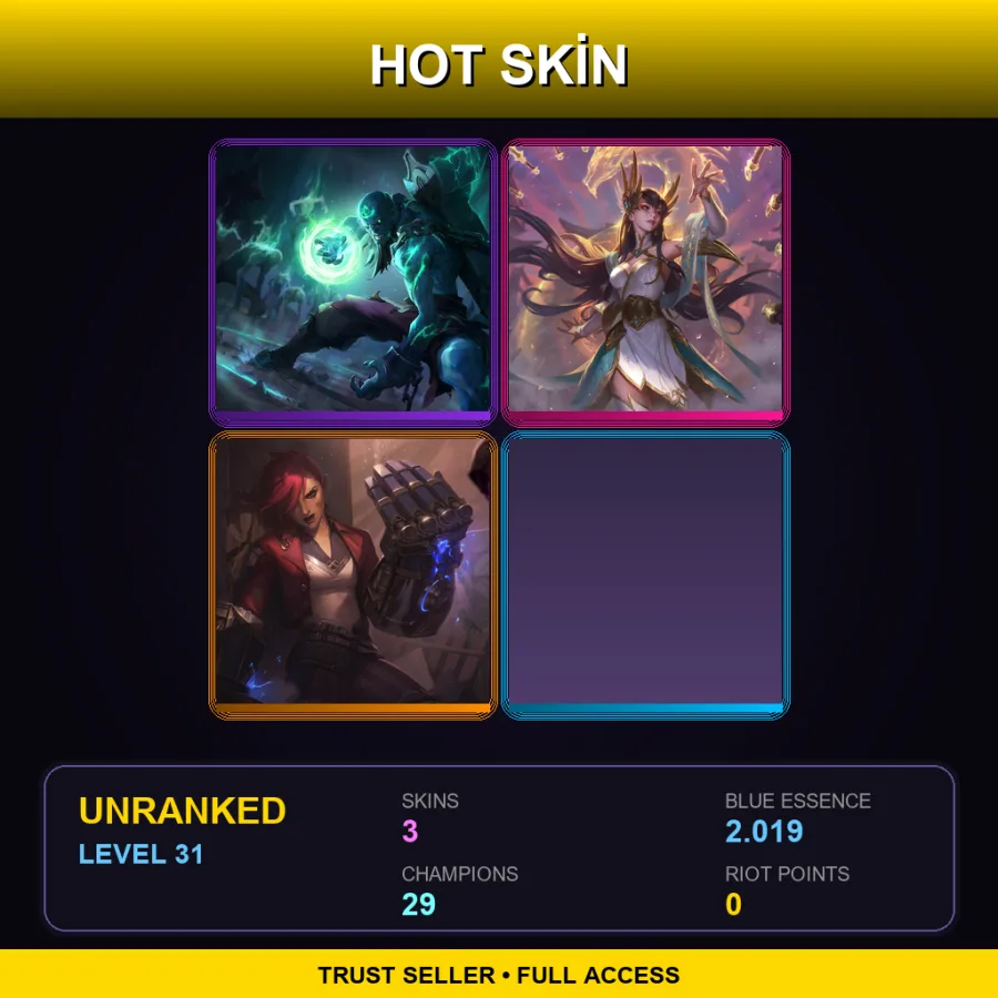 EUNE | Lv31 | Unranked | 3 Skin | 29 Champ