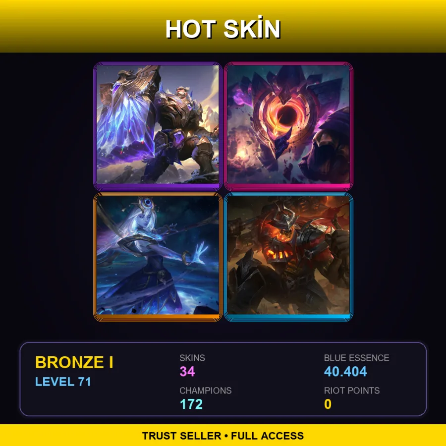 SG | Lv71 | Bronze I | 34 Skin | 172 Champ