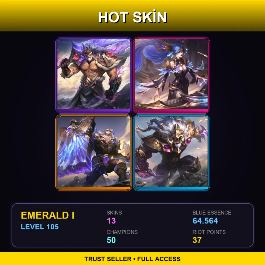 BR | Lv105 | Emerald I | 13 Skin | 50 Champ