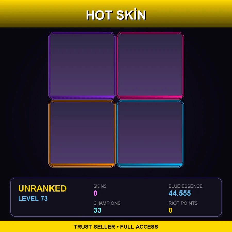 OCE | Lv73 | Unranked | 0 Skin | 33 Champ