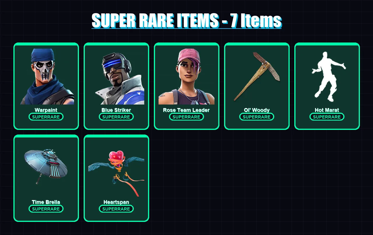 [PC/XBOX/PSN] | Warpaint | Blue Striker | Rose Team Leader | Gear Specialist Maya | Singularity | 58 skin | 69 pickaxe | 71 emote | 79 glider | Lv87